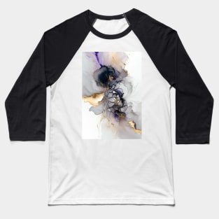 Luminous Lavender - Abstract Alcohol Ink Resin Art Baseball T-Shirt